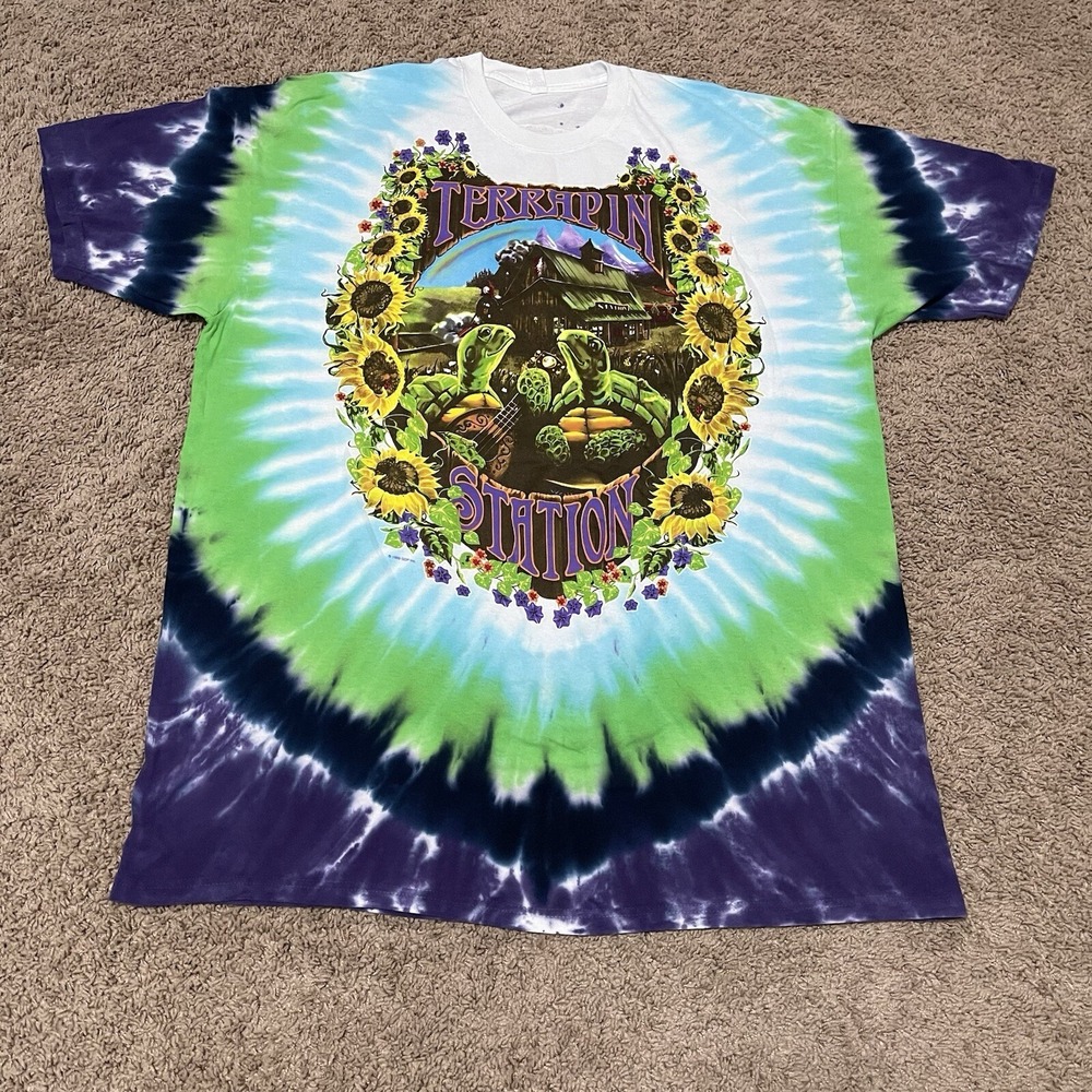 Grateful Dead Shirt Mens 3XL 1999 Terrapin Station Turtles Rock Classic Tie Dye